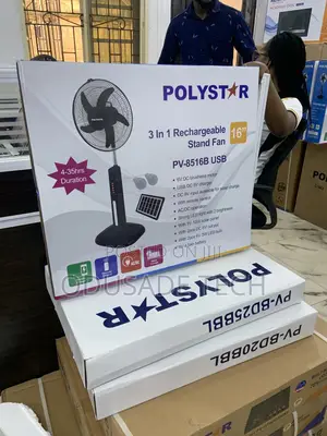 Super Cool Polystar 16inches Rechargeable Standing Fan