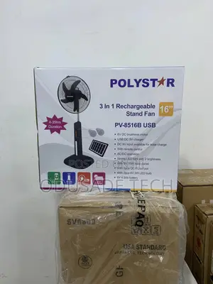 Improved Polystar Rechargeable 16" Fan With Remote Control