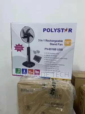 Luxury 16inches Polystar Rechargeable Standing Fan