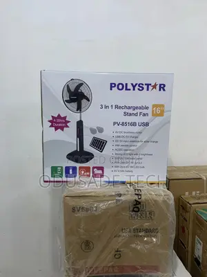 Fast Selling 16inches Polystar Rechargeable Standing Fan