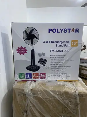 Latest Polystar 16" Rechargeable Fan With 4.5ah Battery