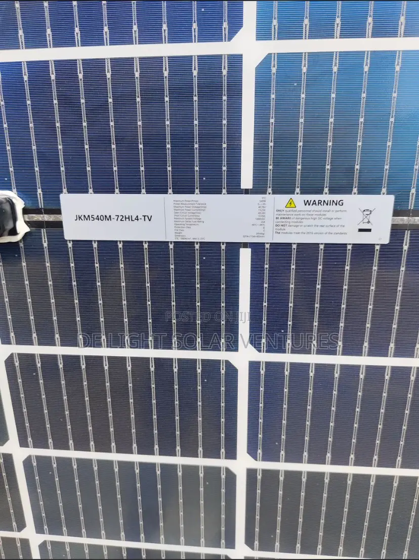 Original Jinko Panel 540 Watts, Bificial, Halfcut