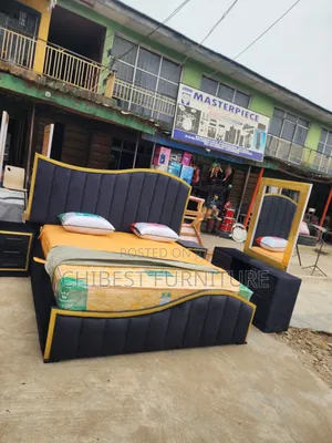 Quality 6by6 Complete Set of Upholstery Padded Bed Frame
