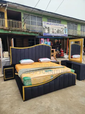 Quality 6by6 Complete Set of Upholstery Padded Bed Frame