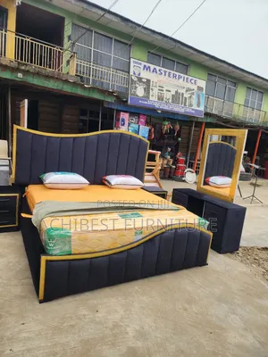 Quality 6by6 Complete Set of Upholstery Padded Bed Frame