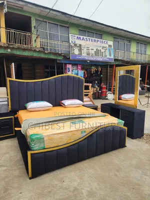 Quality 6by6 Complete Set of Upholstery Padded Bed Frame
