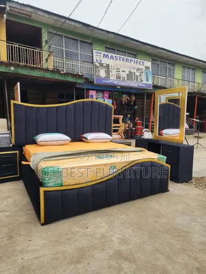 Quality 6by6 Complete Set of Upholstery Padded Bed Frame