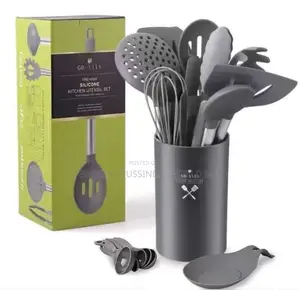 30 Pieces Silicone Spoons Set With Stainless Steel Handle