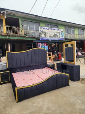 Quality 6by6 Complete Set of Upholstery Padded Bed Frame