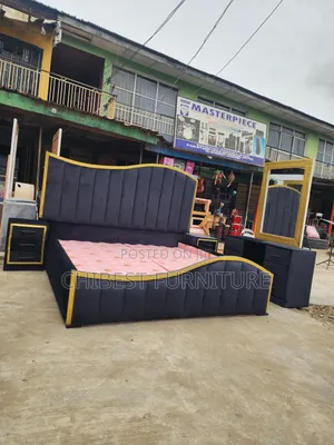 Quality 6by6 Complete Set of Upholstery Padded Bed Frame