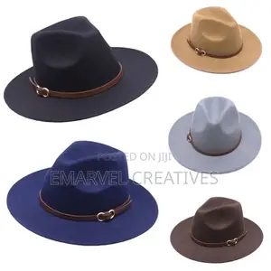 New Buckle Classical Fedora Hat