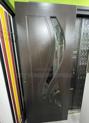 Hard Wooden Door With Glass