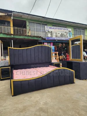 Quality 6by6 Complete Set of Upholstery Padded Bed Frame