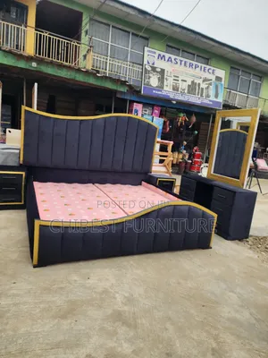 Quality 6by6 Complete Set of Upholstery Padded Bed Frame