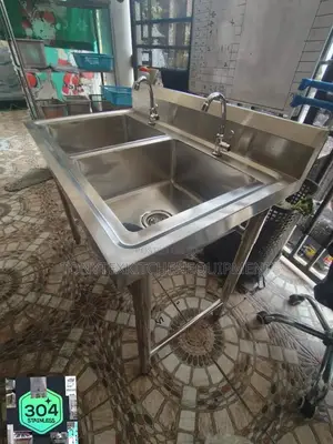 Commercial Double Sink Without Side