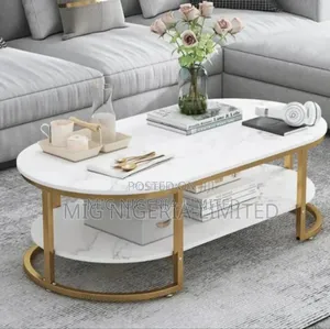 Double Step Wooden Centre Table Long Table for Living Room