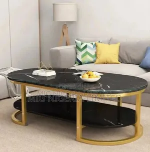 Double Step Wooden Centre Table Long Table for Living Room