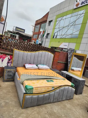 Quality 6by6 Complete Set of Upholstery Padded Bed Frame