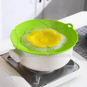 Silicone Lid Spill Stopper Cover for Pot Pan Kitchen