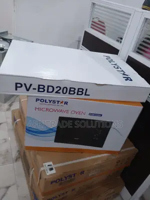 Polystar 20 Liters Built–In Black Microwave Oven