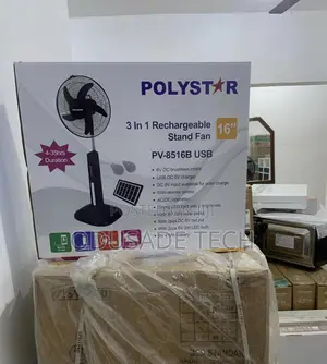 Affordable 16inches Polystar Rechargeable Standing Fan