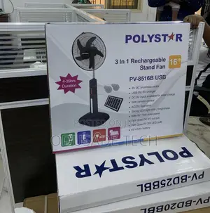 6V 4.5ah 16inches Polystar Rechargeable Standing Fan