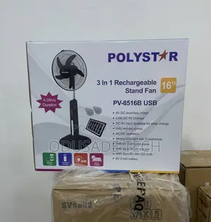 Ac Dc Operation 16" Polystar Rechargeable Standing Fan