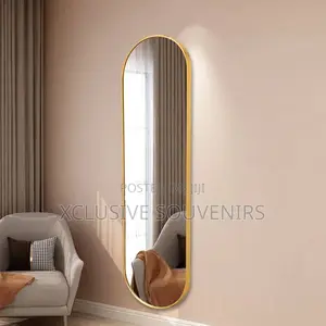 Modern Luxury Large Gold/Black Oval Dressing Wall Mirror