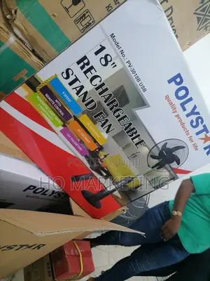 Available Polystar 18' Rechargable Fan [Pv-3018b]