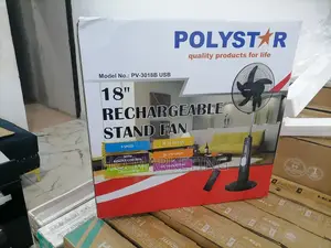 Top Deal 18' Polystar Rechargable Stand Fan [Pv3018b]