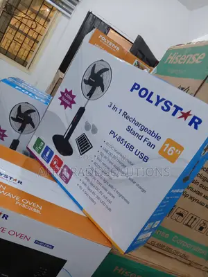 High Quality Polystar 3 in 1 Rechargeable Fan 16 Inches