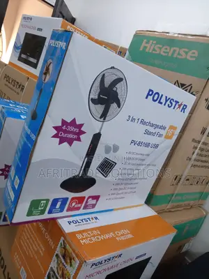 Polystar 3 in 1 Strong Rechargeable Fan 16 Inches
