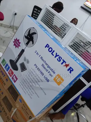 Brand New 16 Inches Rechargeable Polystar Fan
