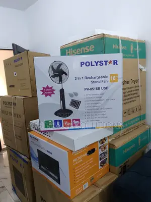 Polystar 16" Rechargeable Fan- Five Speed Blade