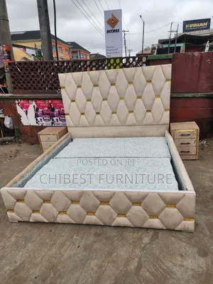 Quality 6by6 Upholstery Padded Bed Frame With Two Bed Sides