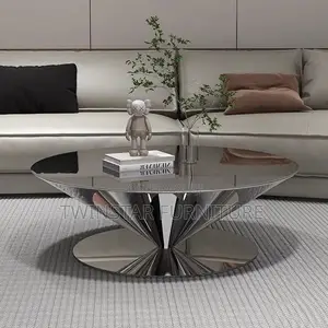 New Modern Stainless Marble Top Centre Table