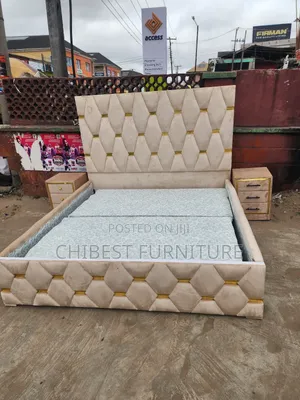 Quality 6by6 Upholstery Padded Bed Frame With Two Bed Sides