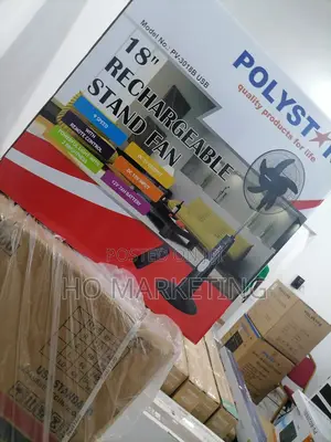The Brand New 18" Polystar Rechargable Stand Fan {Pv-3018b}