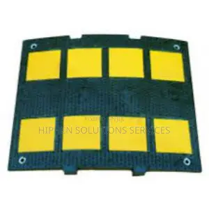 Yellow And Black Rubber Speed Bumps