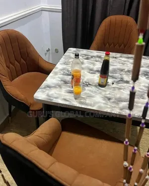 4 Seaters Black,Brown Dining Set