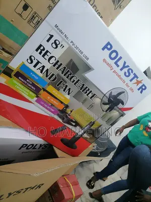Newly Produce 18" Polystar Rechargable Stand Fan {Pv-3018b}