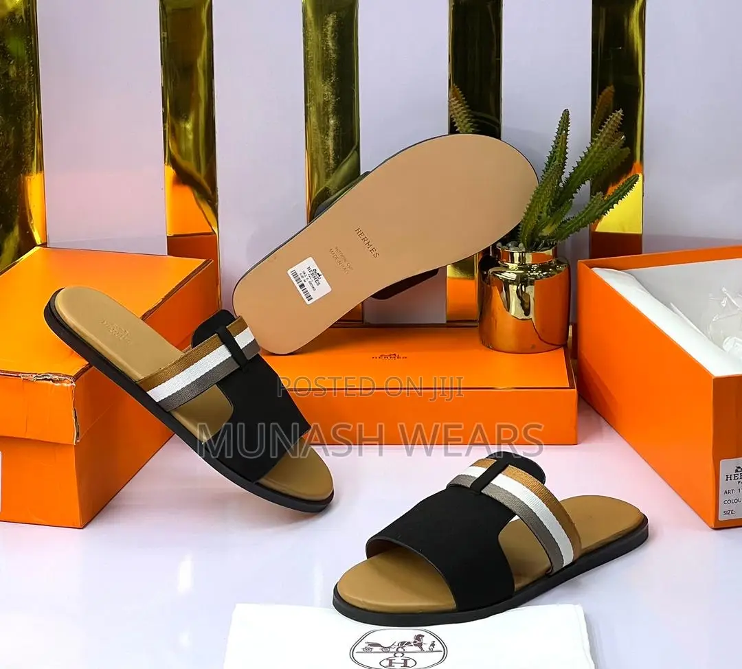 Hermes Leather Slipers