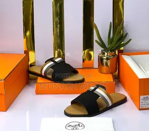 Hermes Leather Slipers