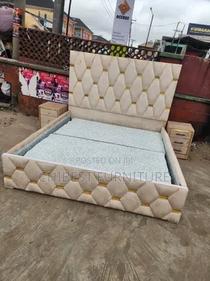 Quality 6by6 Upholstery Padded Bed Frame With Two Bed Sides