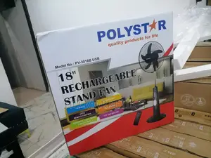 100% Polystar 18" Rechargable Stand Fan [Pv-3018b]