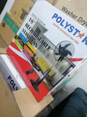 Powerful 18" Polystar Rechargable Stand Fan [Pv-3018b]