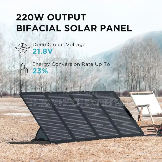 Bifacial Foldable 220watt ECOFLOW Solar Panel