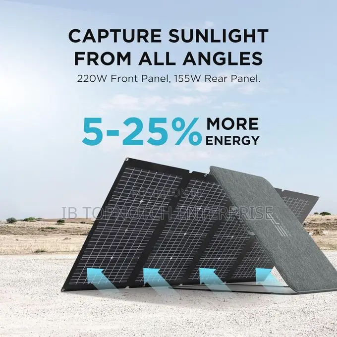 Bifacial Foldable 220watt ECOFLOW Solar Panel