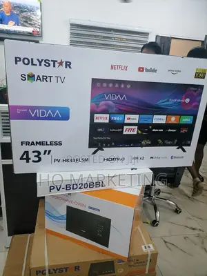 The New Polystar 43 Inches Frameless Smart TV