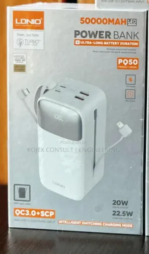 *Ldnio 50,000mah Powerbank Turbo Power Engine